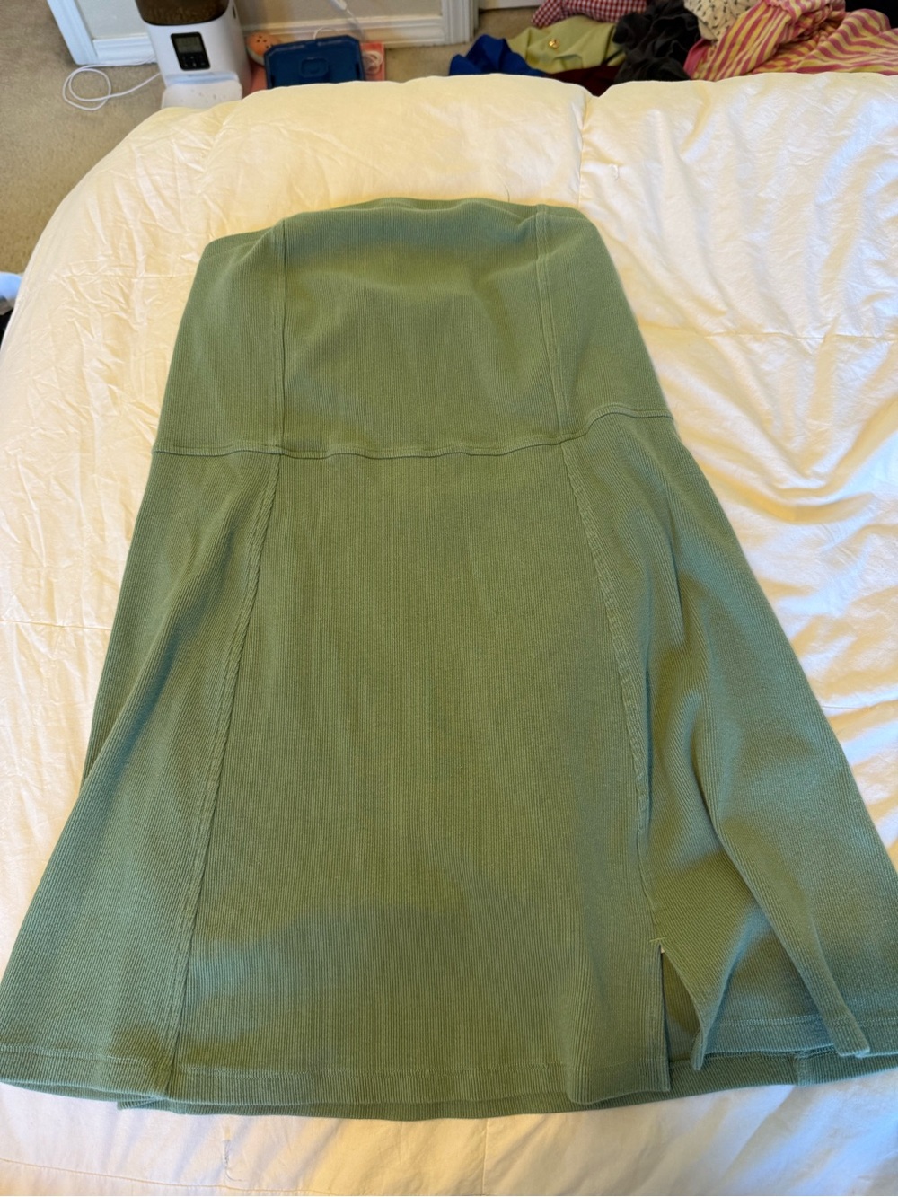 aerie Olive Green A-Line Knit Skirt